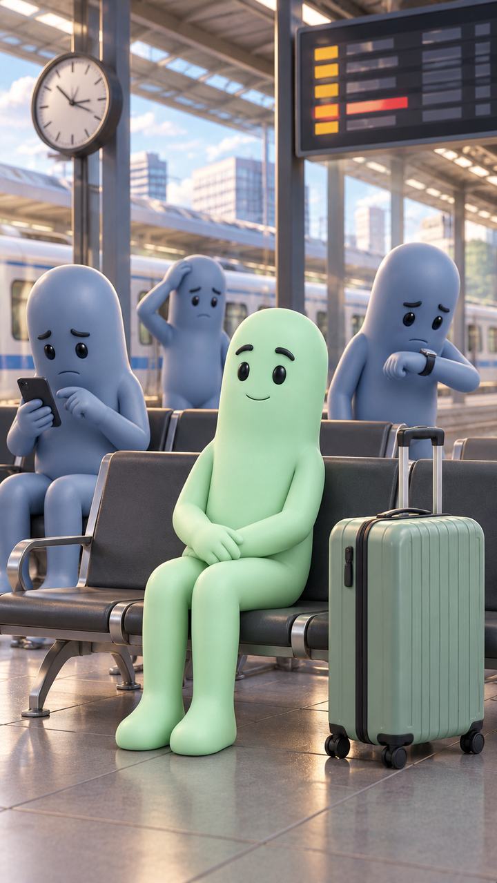 calm の語義を表すNubiのイラスト