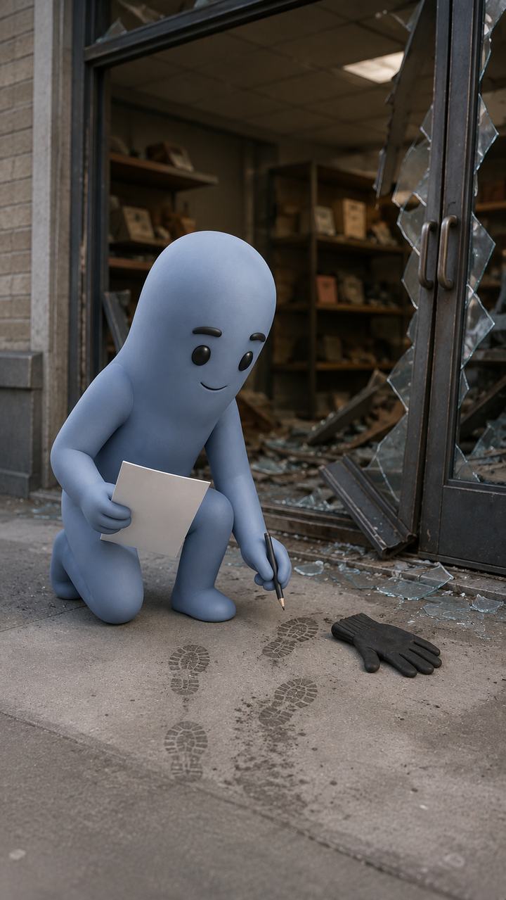investigate の語義を表すNubiのイラスト